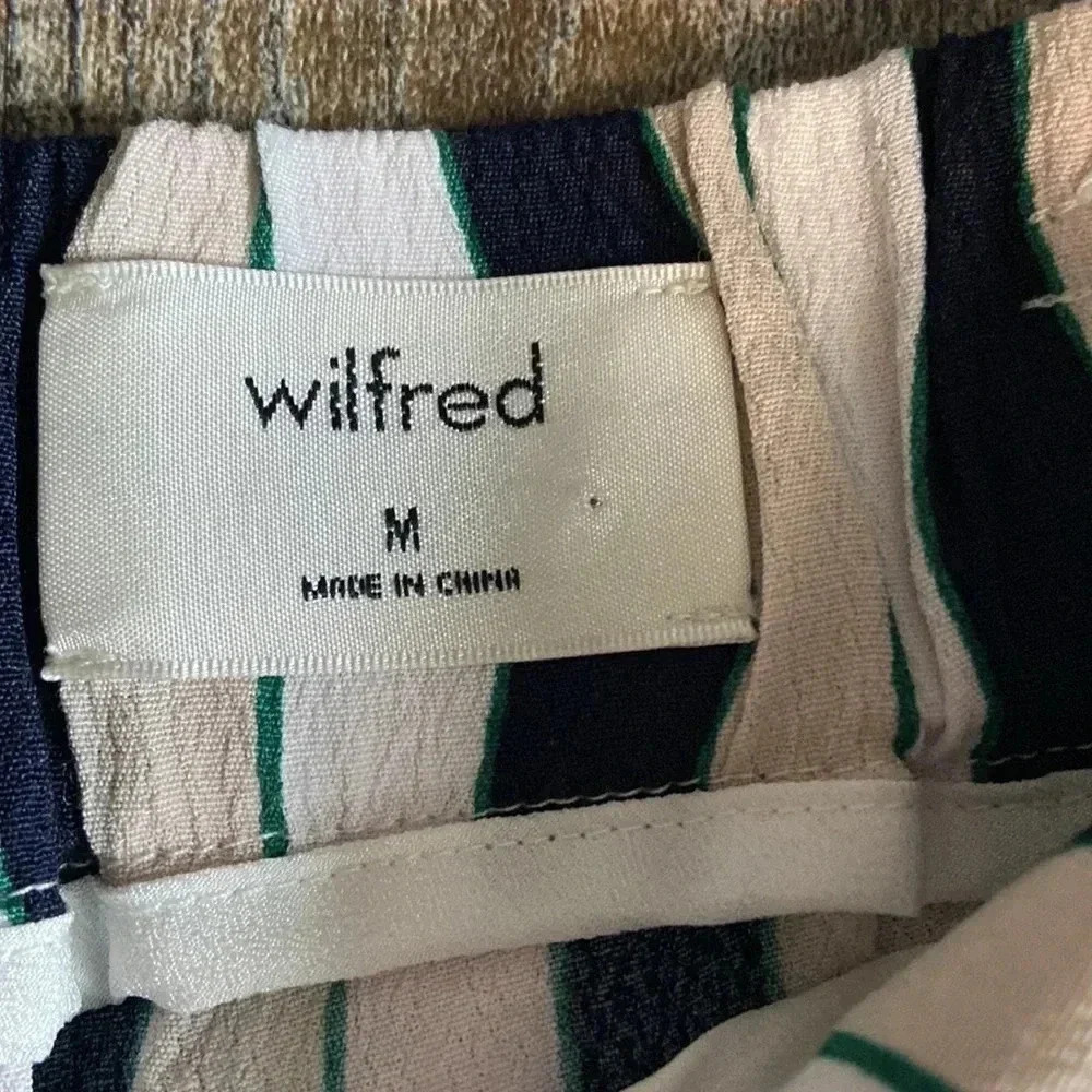Wilfred Free | Faun Mutli Color Stripe Crepe Culottes Cropped pants - Picture 8 of 10